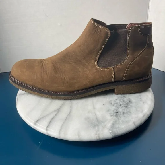 Johnston & MurphyLeather Boots Pull-on Tan Chukkas- 10 Mens